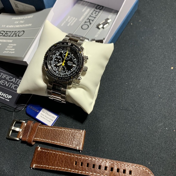 Seiko Flightmaster Chronograph Watch SNA411 Alarm - Picture 11 of 11